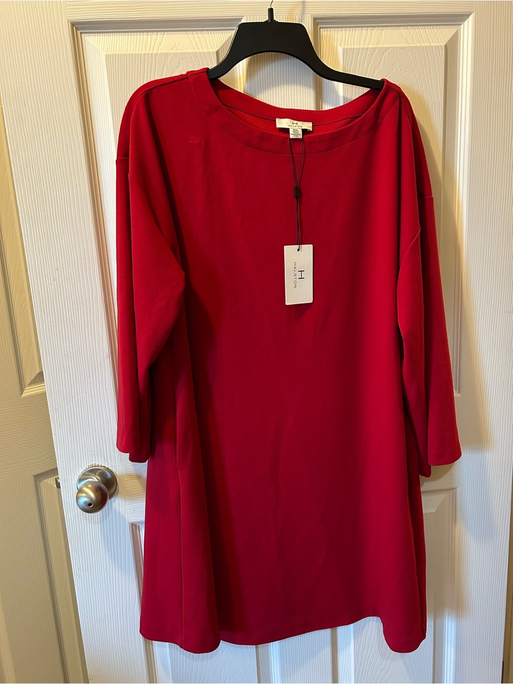 H by Halston Medium Vibrant Red Shift Dress NWT